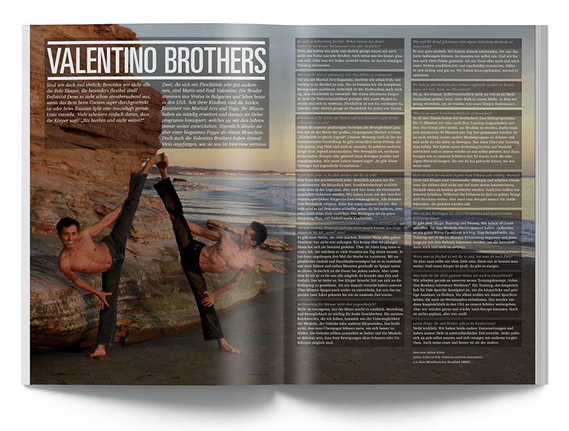 Pole Art Magazine Nr. 2 - Valentino Brothers im Interview