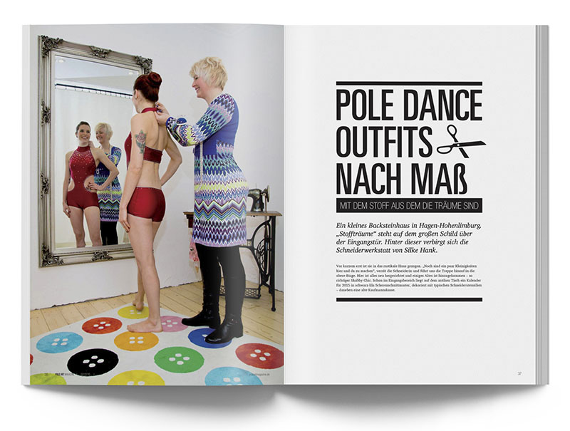 Pole Art Magazine Nr. 2 - Pole Dance-Outfits nach Maß: Mit dem Stoff, aus dem die Träume sind