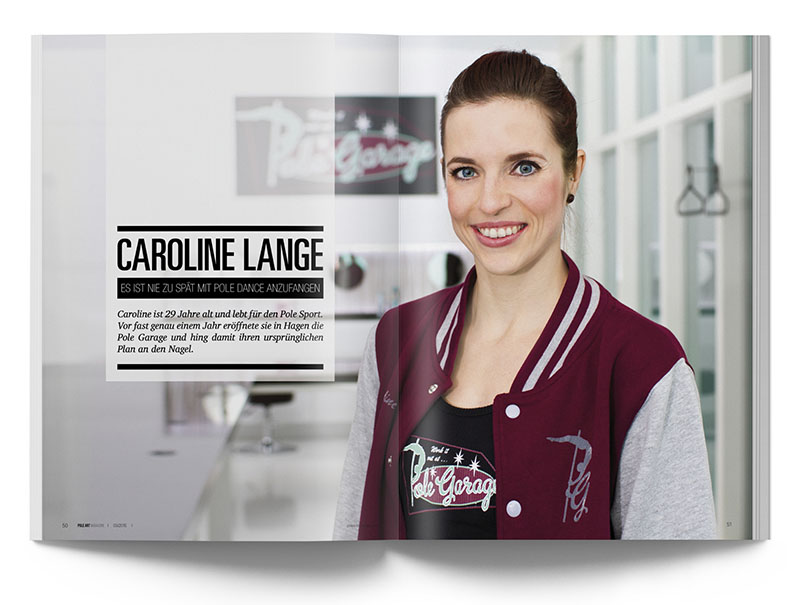 Pole Art Magazine Nr. 3 - Caroline Lange: Es ist nie zu spät mit Pole Dance anzufangen