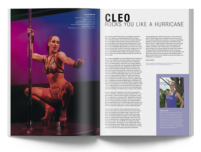 Pole Art Magazine Nr. 4 - Cleo The Hurricane im Interview