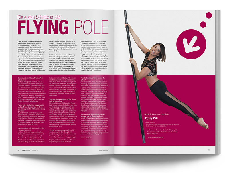 Pole Art Magazine Nr. 6 - Die ersten Schritte an der Flying Pole mit Daniela Baumann