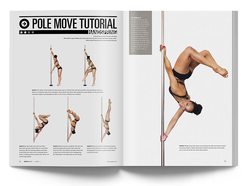 Pole Art Magazine Nr. 6 - Pole Dance Tutorial: Handspring mit Ate