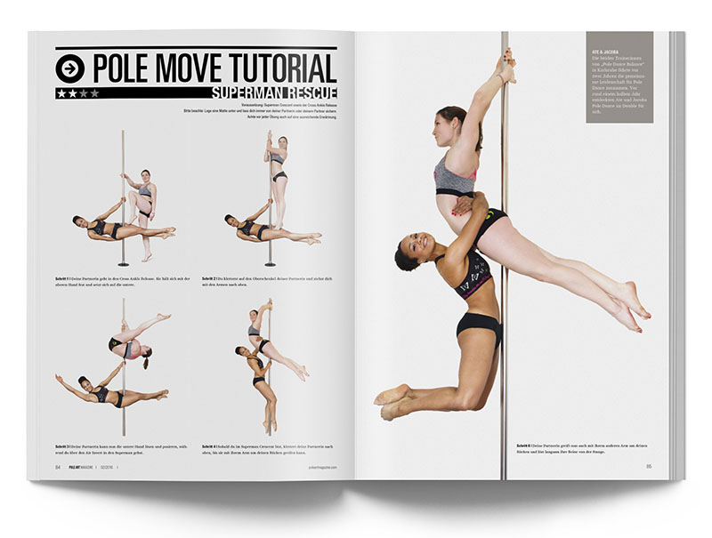 Pole Art Magazine Nr. 6 - Pole Dance Tutorial: Superman Rescue mit Ate und Jacoba