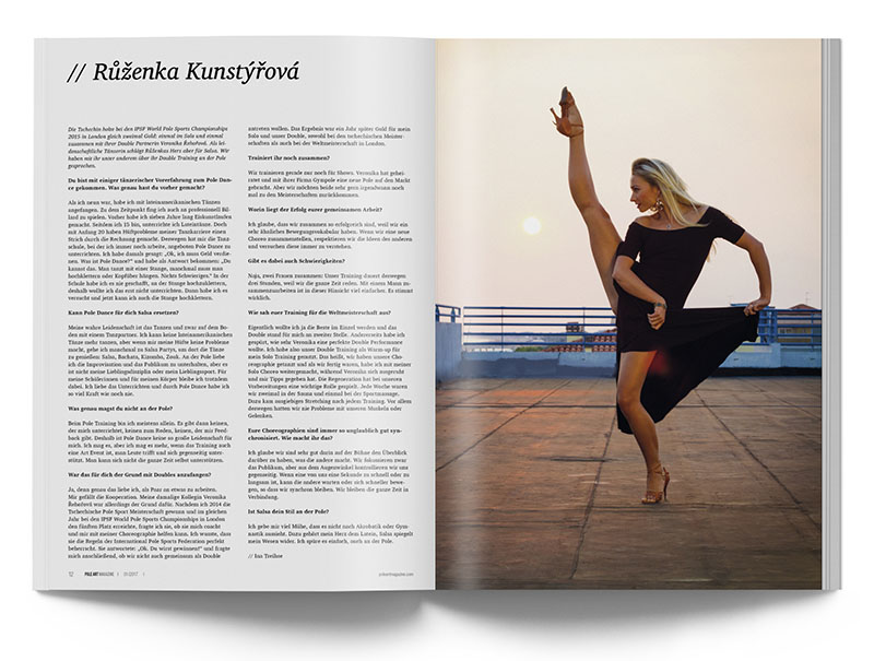 Pole Art Magazine Nr. 9 - Růženka Kunstýřová im Interview