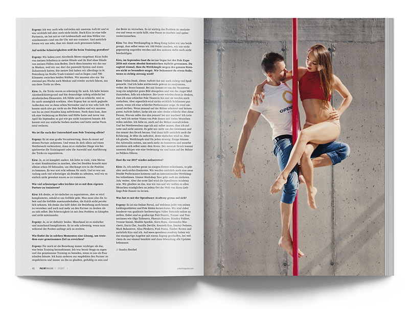 Pole Art Magazine Nr. 9 - Kira Noire und Evgeny Greshilov im Interview