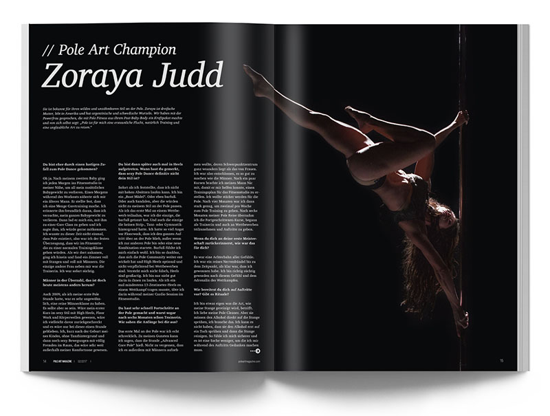 Pole Art Magazine Nr. 10 - Zoraya Judd im Interview