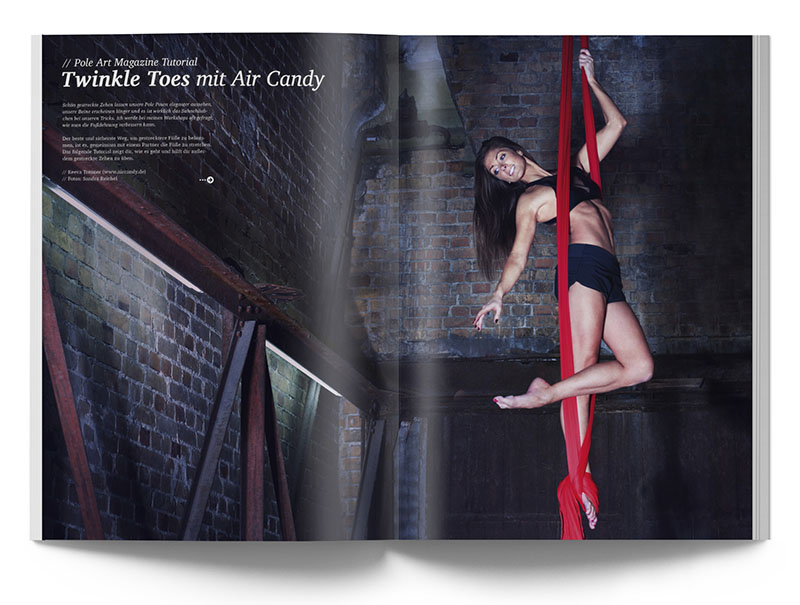 Pole Art Magazine Nr. 10 - Pole Dance Tutorial: Twinkle Toes mit Air Candy