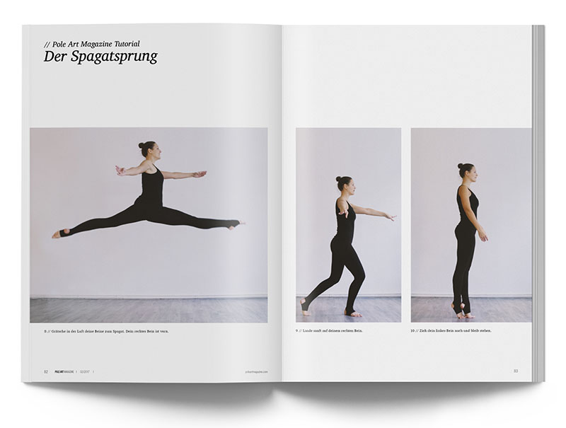 Pole Art Magazine Nr. 10 - Pole Dance Tutorial: Der Spagatsprung