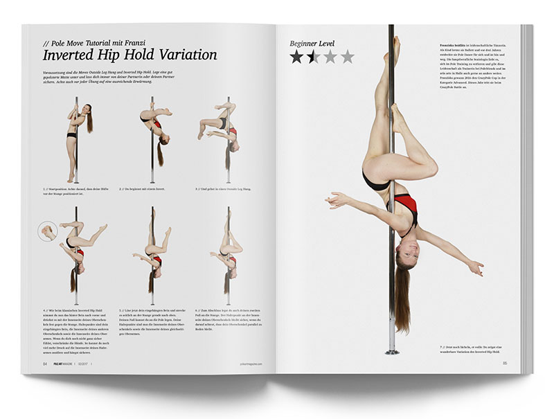 Pole Art Magazine Nr. 10 - Pole Dance Tutorial: Inverted Hip Hold Variation mit Franzi