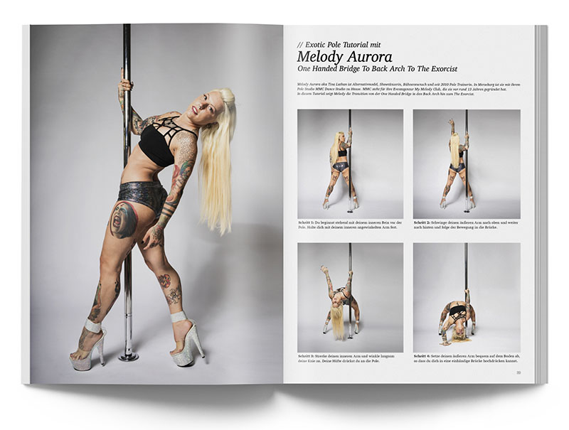 Pole Art Magazine Nr. 11 - Exotic Pole Dance Tutorial: One Handed Bridge To Back Arch To The Exorcist mit Melody Aurora