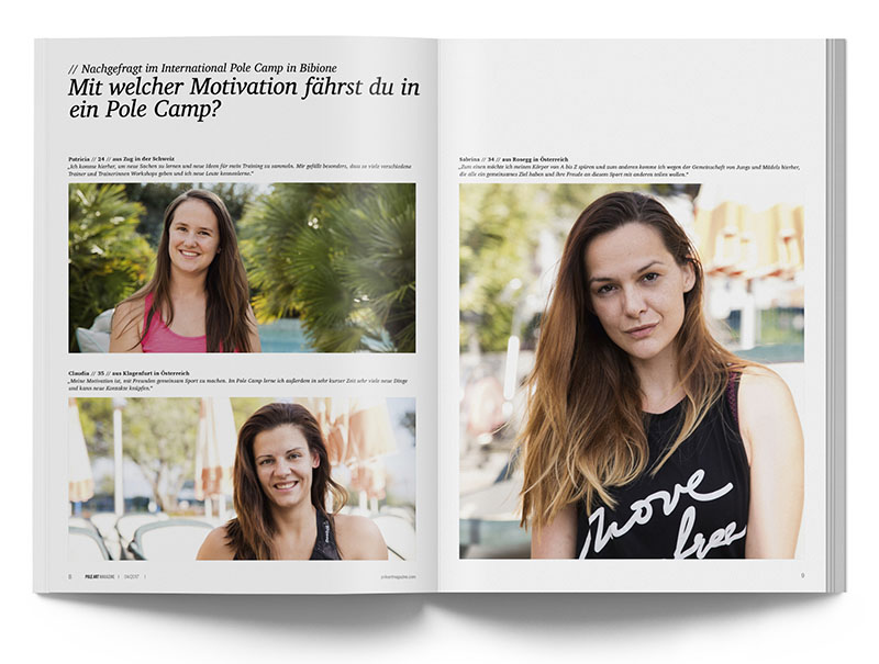 Pole Art Magazine Nr. 12 - Nachgefragt: Mit welcher Motivation fährst du in ein Pole Camp?