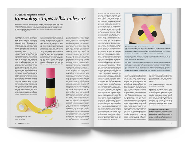 Pole Art Magazine Nr. 12 - Kinesiologie Tapes selbst anlegen?