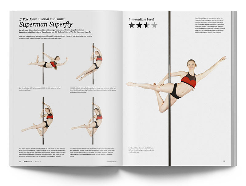 Pole Art Magazine Nr. 12 - Pole Dance Tutorial: Superman Superfly mit Franzi