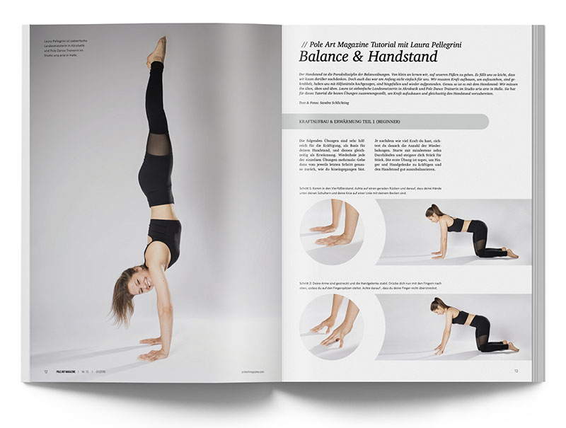 Pole Art Magazine Nr. 13 - Balance und Handstand Tutorial mit Laura