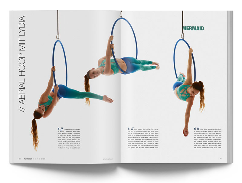 Pole Art Magazine Nr. 14 - Aerial Hoop Tutorial: Roll into Mermaid mit Lydia