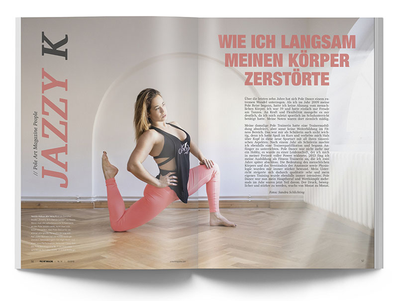 Pole Art Magazine Nr. 14 - Jazzy K: Wie ich langsam meinen Körper zerstörte