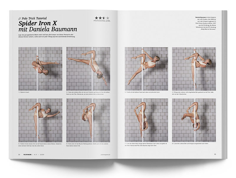 Pole Art Magazine Nr. 14 - Pole Dance Tutorial: Spider Iron X mit Daniela Baumann