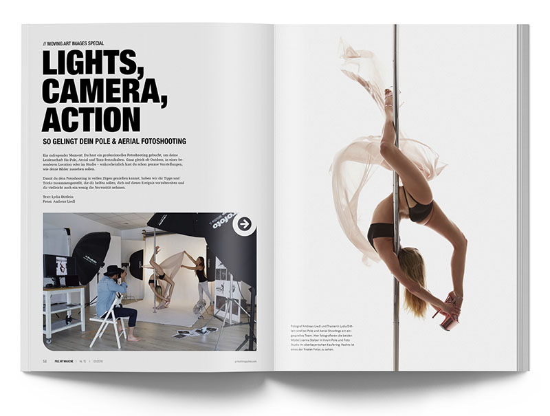 Pole Art Magazine Nr. 15 - Lights, Camera, Action: So gelingt dein Pole- & Aerial-Fotoshooting