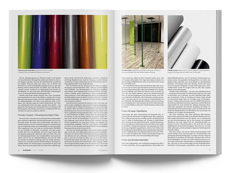 Pole Art Magazine Nr. 16 - Der Stahl der Wahl: Der große Pole-Materialien-Guide