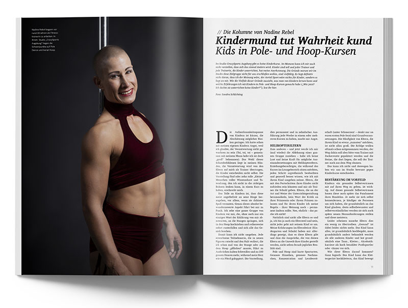 Pole Art Magazine Nr. 17 - Die Kolumne von Nadine Rebel: Kindermund tut Wahrheit kund – Kids in Pole- und Hoop-Kursen