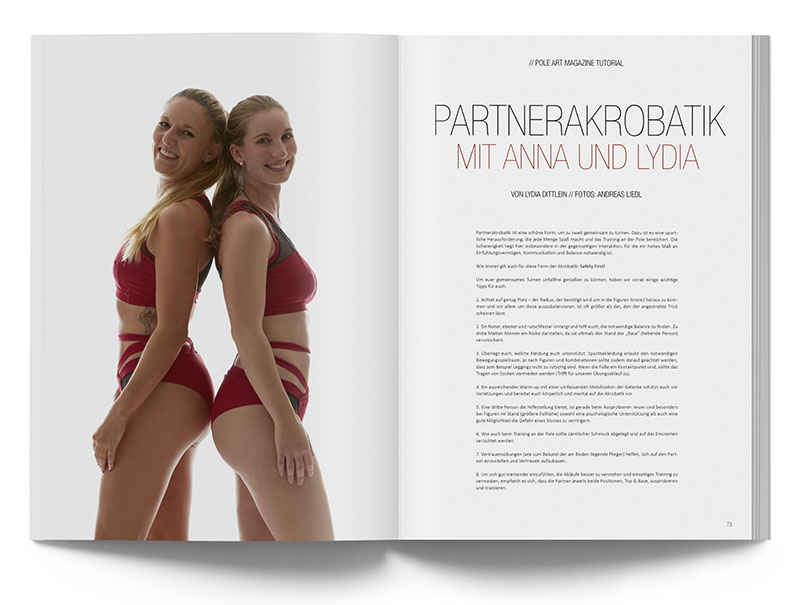 Pole Art Magazine Nr. 17 - Partnerakrobatik mit Anna und Lydia Dittlein