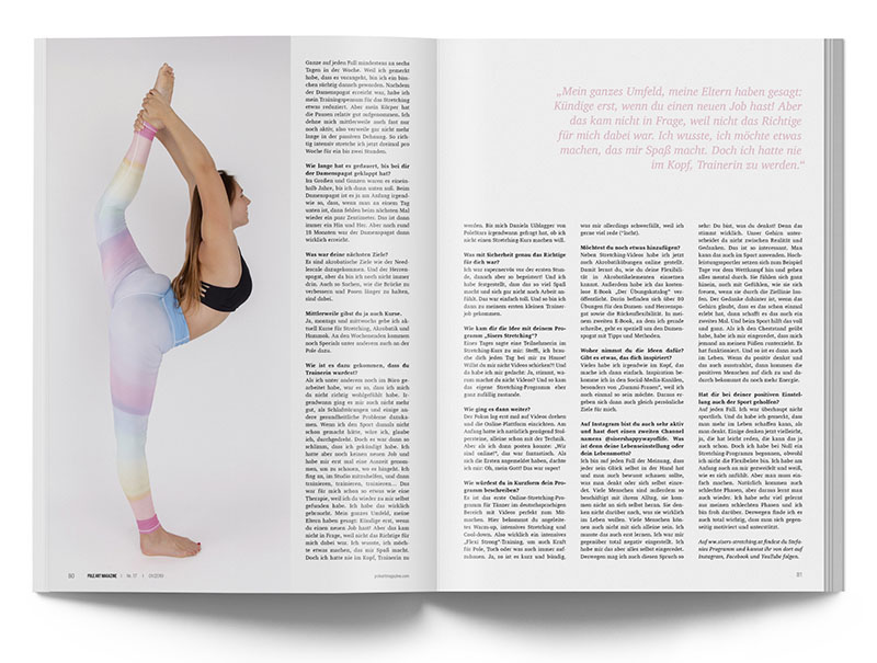 Pole Art Magazine Nr. 17 - Stefanie Iser von Sisers Stretching im Interview