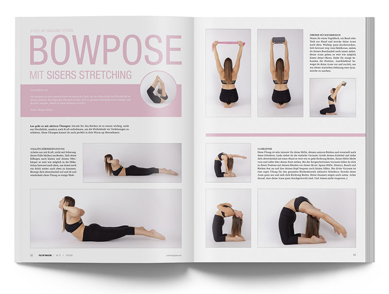 Pole Art Magazine Nr. 17 - Stretching Tutorial: Bowpose mit Stefanie Iser von Sisers Stretching
