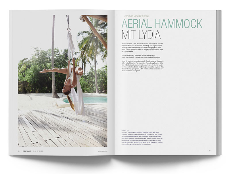 Pole Art Magazine Nr. 18 - Aerial Hammock Tutorial mit Lydia Dittlein