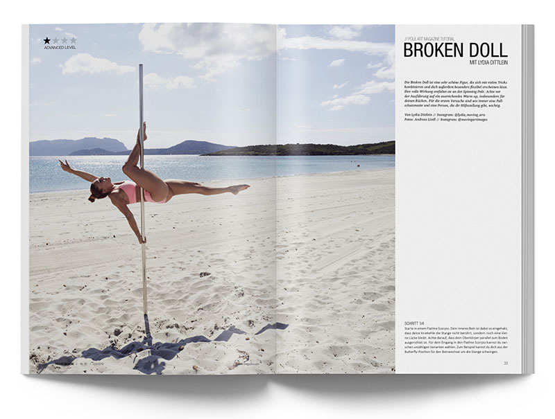 Pole Art Magazine Nr. 19 - Pole Dance Tutorial: Broken Doll mit Lydia Dittlein