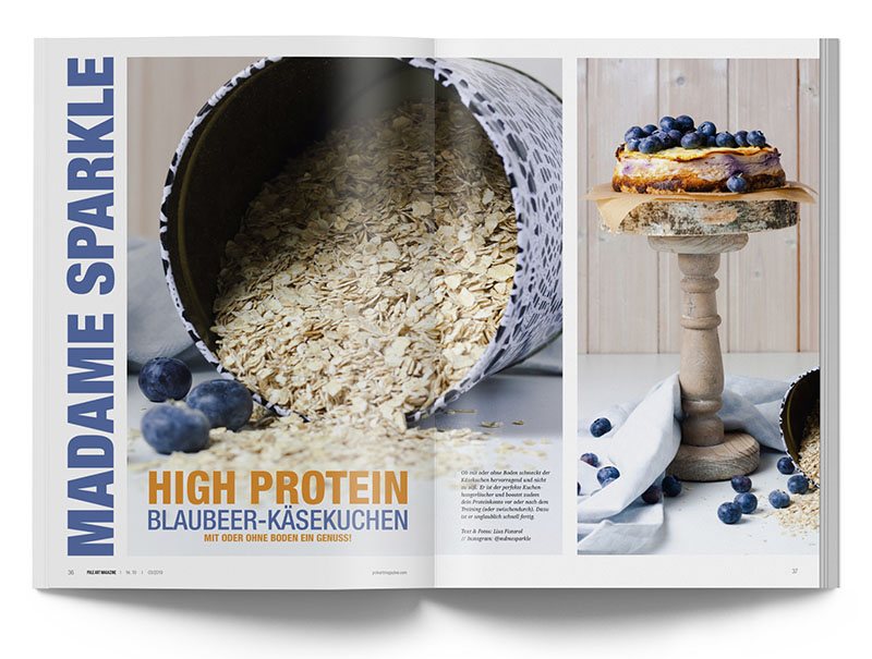 Pole Art Magazine Nr. 19 - Madame Sparkle: High Protein Blaubeer-Käsekuchen