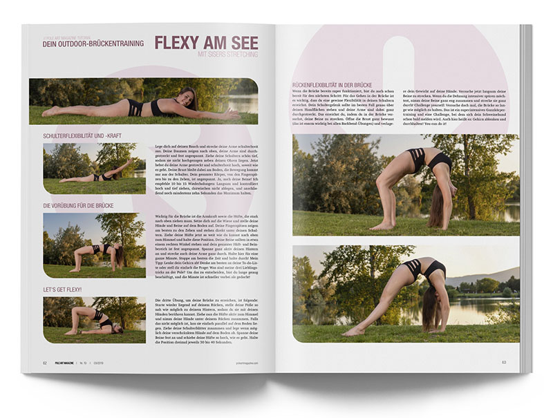 Pole Art Magazine Nr. 19 - Stretching Tutorial: Brücke mit Sisers Stretching
