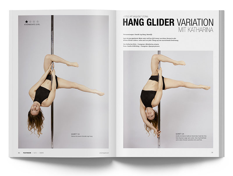 Pole Art Magazine Nr. 19 - Pole Dance Tutorial: Hang Glider Variation mit Katharina
