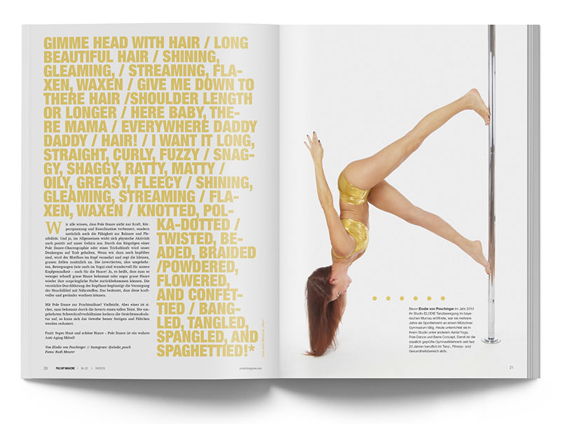 Pole Art Magazine Nr. 20 - Powerful Hair durch Pole Dance von Elodie von Poschinger