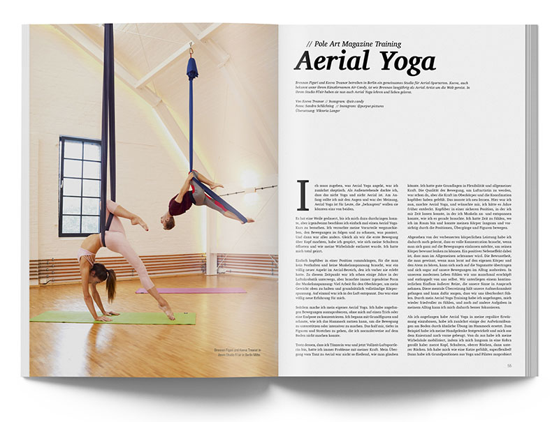Pole Art Magazine Nr. 20 - Aerial Yoga mit Brennan Figari und Keeva Treanor aka Air Candy