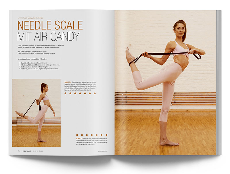 Pole Art Magazine Nr. 20 - Needle Scale Tutorial mit Air Candy aka Keeva Treanor