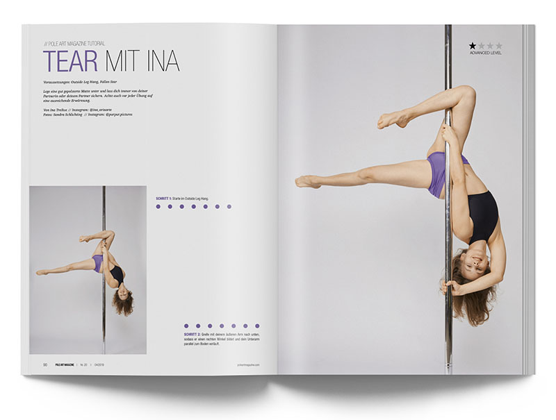 Pole Art Magazine Nr. 20 - Pole Dance Tutorial: Tear mit Ina