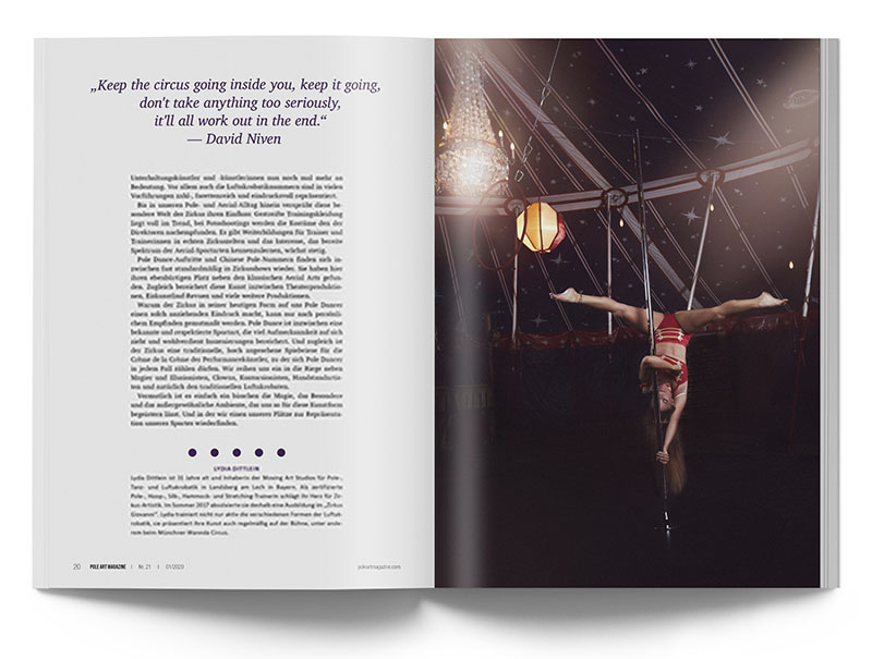 Pole Art Magazine Nr. 21 - Lydia Dittlein: Zirkusmagie