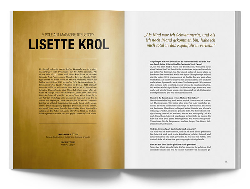 Pole Art Magazine Nr. 21 - Lisette Krol im Interview