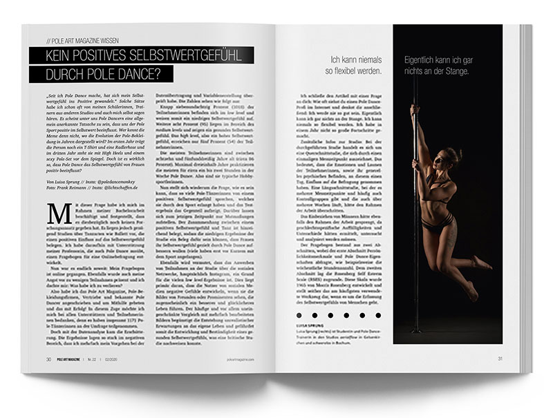 Pole Art Magazine Nr. 22 - Kein positives Selbstwertgefühl durch Pole Dance?