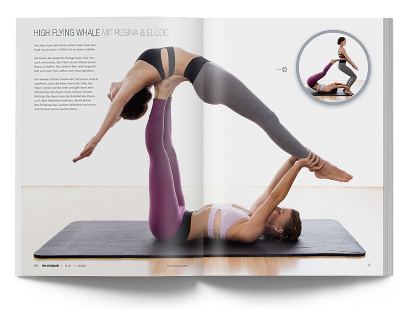 Pole Art Magazine Nr. 22 - Acro Yoga: High Flying Whale mit Regina und Elodie