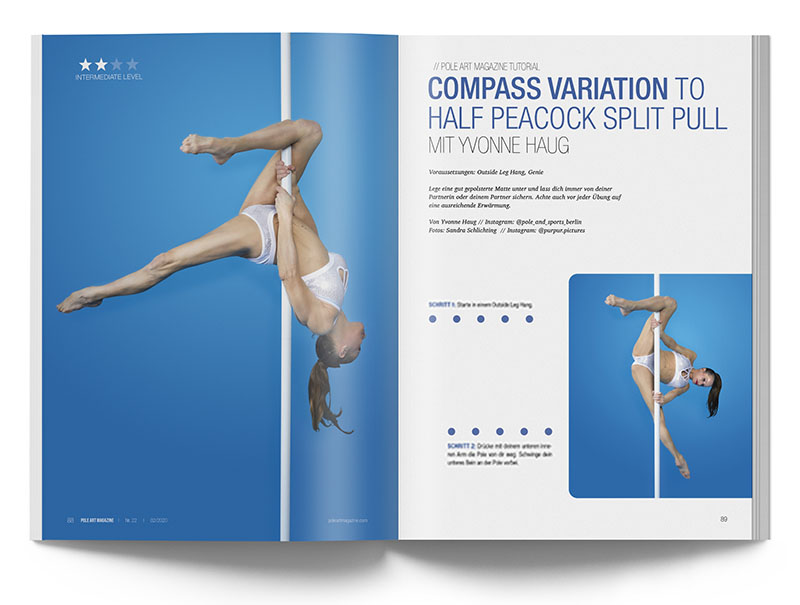 Pole Art Magazine Nr. 22 - Pole Dance Tutorial: Compass Variation mit Yvonne Haug