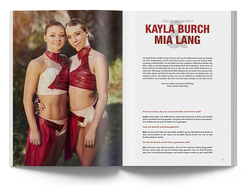 Pole Art Magazine Nr. 23 - Kayla Burch und Mia Lang im Interview