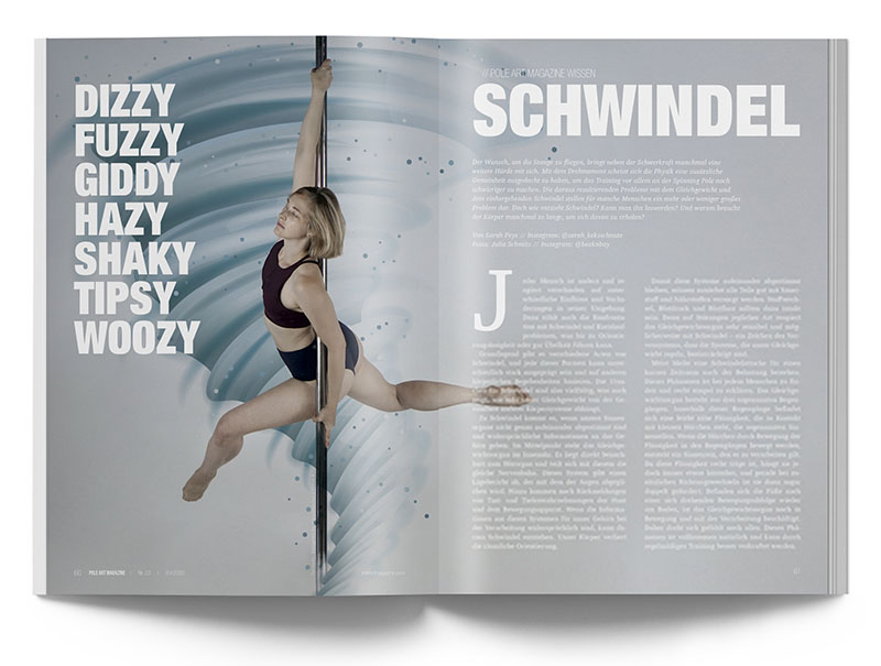 Pole Art Magazine Nr. 23 - Sarah Peys: Schwindel an der Pole