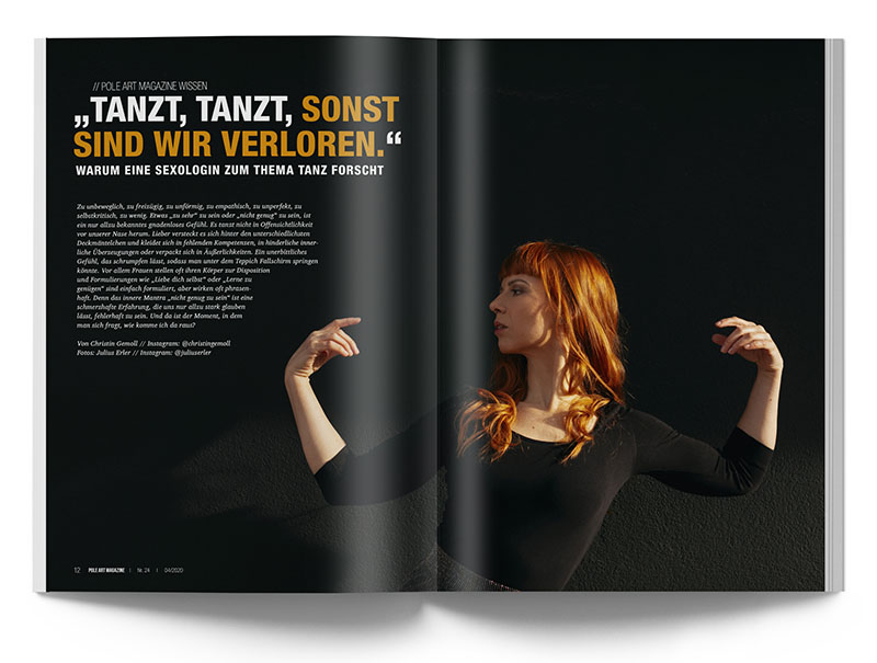 Pole Art Magazine Nr. 24 - Christin Gemoll: Warum eine Sexologin zum Thema Tanz forscht