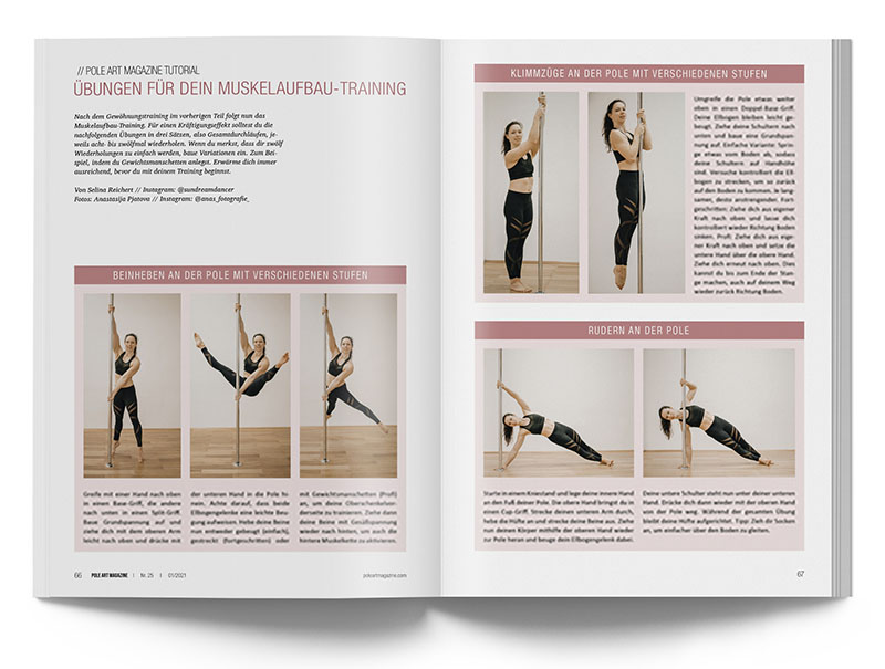 Pole Art Magazine Nr. 25 - Übungen für dein Muskelaufbau-Training an der Pole