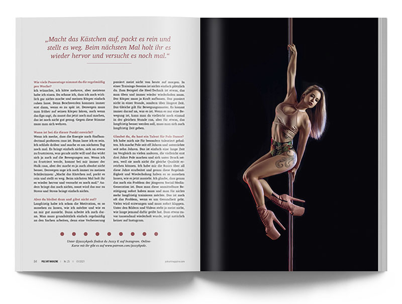 Pole Art Magazine Nr. 25 - Jazzy K (Jasmin Kühne) im Interview