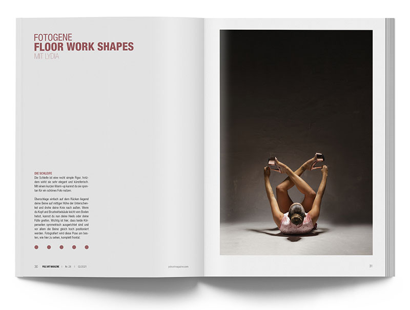 Pole Art Magazine Nr. 26 - Flor Work Tutorial: Fotogene Shapes mit Lydia Liedl